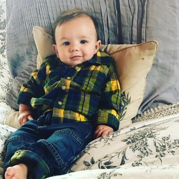 Adorable matching GAP flannel & lined jean set. - Picture 3 of 3